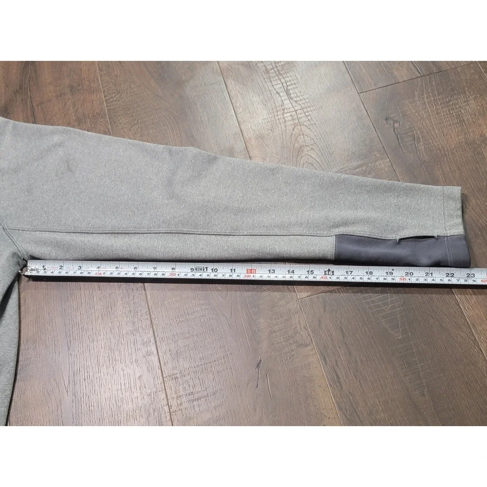 The North Face Mens XL Heather Grey Full Zip Hooded Fleece Jacket Thumbholes